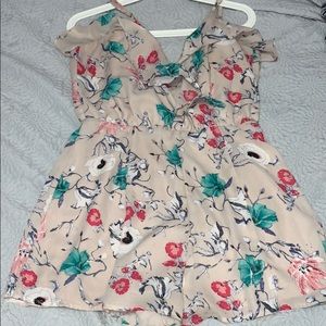 Floral Romper with slight open back